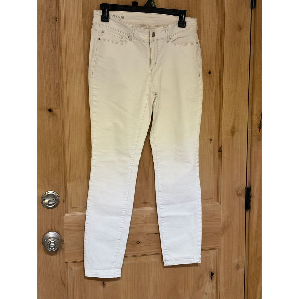 Ann Taylor Womens White Modern Fit Jeans Size 6 EUC - Picture 2 of 8